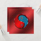 Carte Année du tigre d'eau (Devant/Arrière en situation)