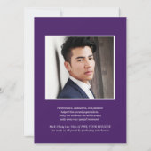 CARTE ANNÉE ÉPIQUE | DIPLÔME DE PHOTOGRAPHIE DE COLLÈGE  (Dos)