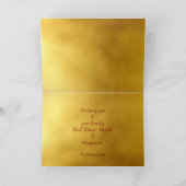 Carte Année Lunaire Chinoise 2026 d'or Cheval HGC (Intérieur)