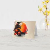 Carte Année lunaire du Dragon (Fleur jaune)