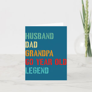 Carte Année Mari Papa Grand-père 60 Vieux