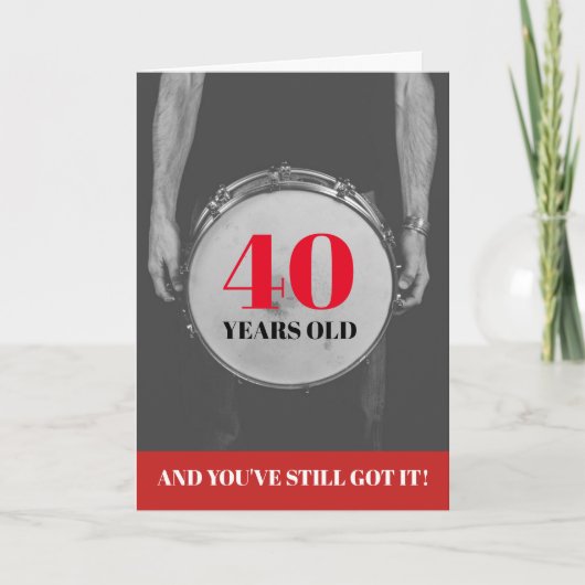 Carte Année modifiable Drummer Percussion Anniversaire C (Devant)