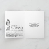Carte Année religieuse de saint Joseph Enfant Jésus cath (Intérieur)
