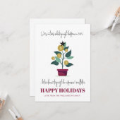 Carte Année Sarcastique à l'avance 2022 Noël (Devant/Arrière en situation)