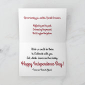 Carte (Années modifiables) Joyeux anniversaire Indépenda (Intérieur)