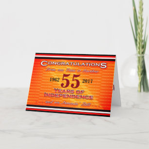 Carte (Années modifiables) Joyeux anniversaire Indépenda