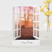 Carte Annianniversaire de Hay Bales d'automne (Fleur jaune)