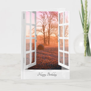 Carte Annianniversaire de Hay Bales d'automne