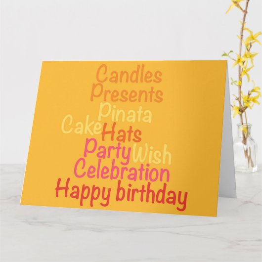 Carte Anniversaire (Fleur jaune)