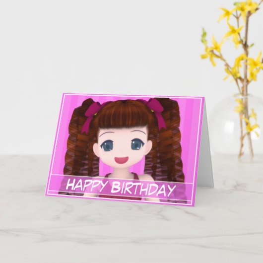 Carte Anniversaire (Fleur jaune)