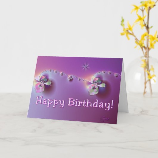 Carte Anniversaire (Fleur jaune)