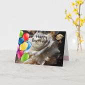 Carte Anniversaire  (Fleur jaune)