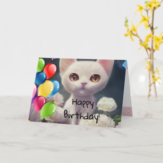 Carte Anniversaire  (Fleur jaune)