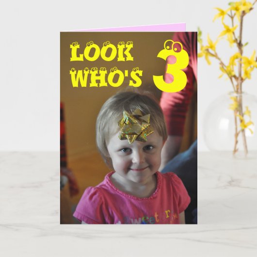 Carte Anniversaire (Fleur jaune)