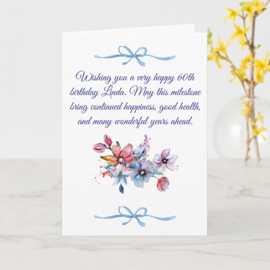 Carte Anniversaire (Fleur jaune)