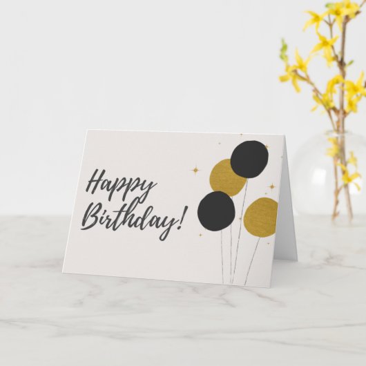 Carte Anniversaire (Fleur jaune)
