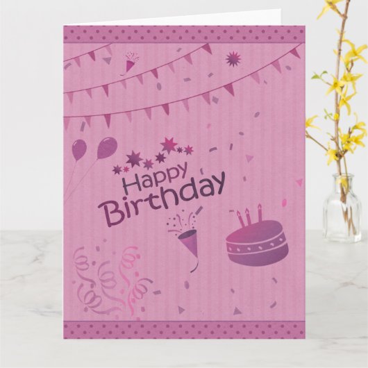 Carte Anniversaire (Fleur jaune)