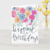 Carte Anniversaire (Fleur jaune)