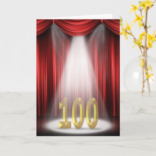 Carte Anniversaire 100 ans (Fleur jaune)