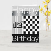 Carte Anniversaire 12 ans (Fleur jaune)