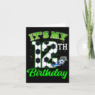Carte Anniversaire 12 Ans Football Fille Garçon Enfants