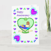 Carte Anniversaire 12e anniversaire de lin (Devant)