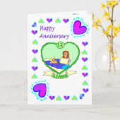 Carte Anniversaire 12e anniversaire de lin (Fleur jaune)