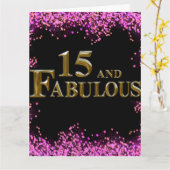 Carte Anniversaire 15 ans (Fleur jaune)