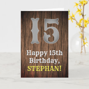 Carte Anniversaire 15e : Pays Inspiré par l'Ouest Look,