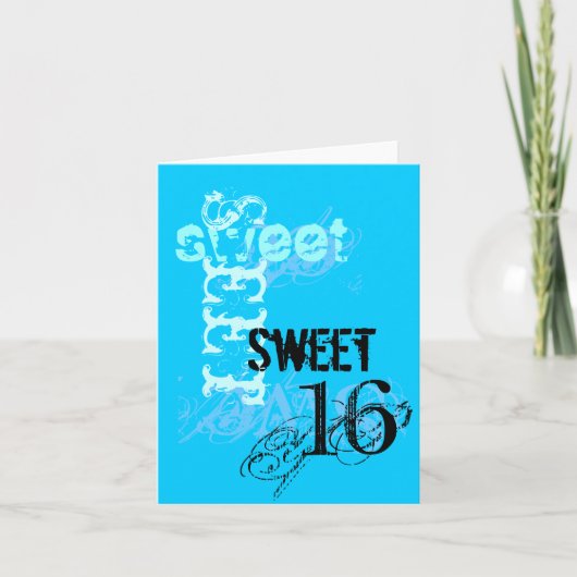 Carte Anniversaire 16 ans (Devant)