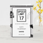 Carte Anniversaire 16 ans de Speed Limit Boy (Fleur jaune)