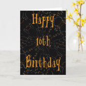 Carte anniversaire 16e (Fleur jaune)