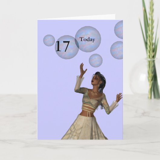 Carte Anniversaire 17 ans (Devant)