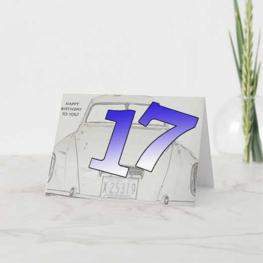 Carte Anniversaire 17 ans (Devant)