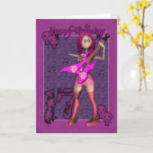 Carte anniversaire 17th Birthday avec Moonies H.I. (Fleur jaune)