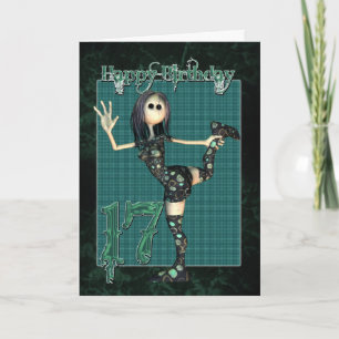 Carte anniversaire 17th Birthday avec Moonies H.I.