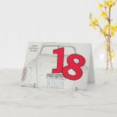 Carte Anniversaire 18 ans (Fleur jaune)