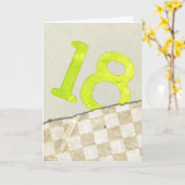 Carte Anniversaire 18 ans (Fleur jaune)