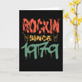 Carte Anniversaire 1979 Saying Rock (Fleur jaune)