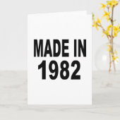 Carte Anniversaire 1982 (Fleur jaune)