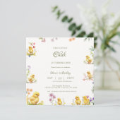 Carte Anniversaire 1 an de ce poussin C'est un anniversa (Debout devant)