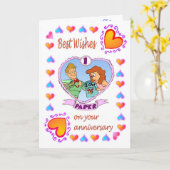 Carte Anniversaire 1 papier (Fleur jaune)