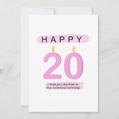 Carte anniversaire 20 (Devant)