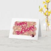 Carte Anniversaire 21 ans (Fleur jaune)