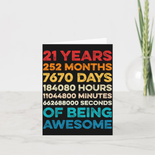 Carte Anniversaire 21 ans Homme 21 Ans d'être Génial