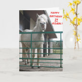 Carte anniversaire 21 encore (Fleur jaune)