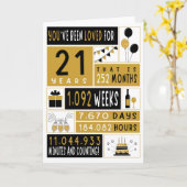 Carte anniversaire 21e, Carte de voeux, Carte cade (Fleur jaune)