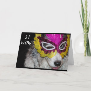 CARTE ANNIVERSAIRE "21E" DE LA FILLE AVEC AMOUR