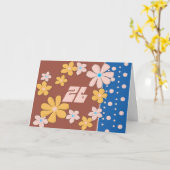 Carte Anniversaire 26 ans (Fleur jaune)