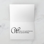 Carte anniversaire 26e avec une rose blanche class (Intérieur)